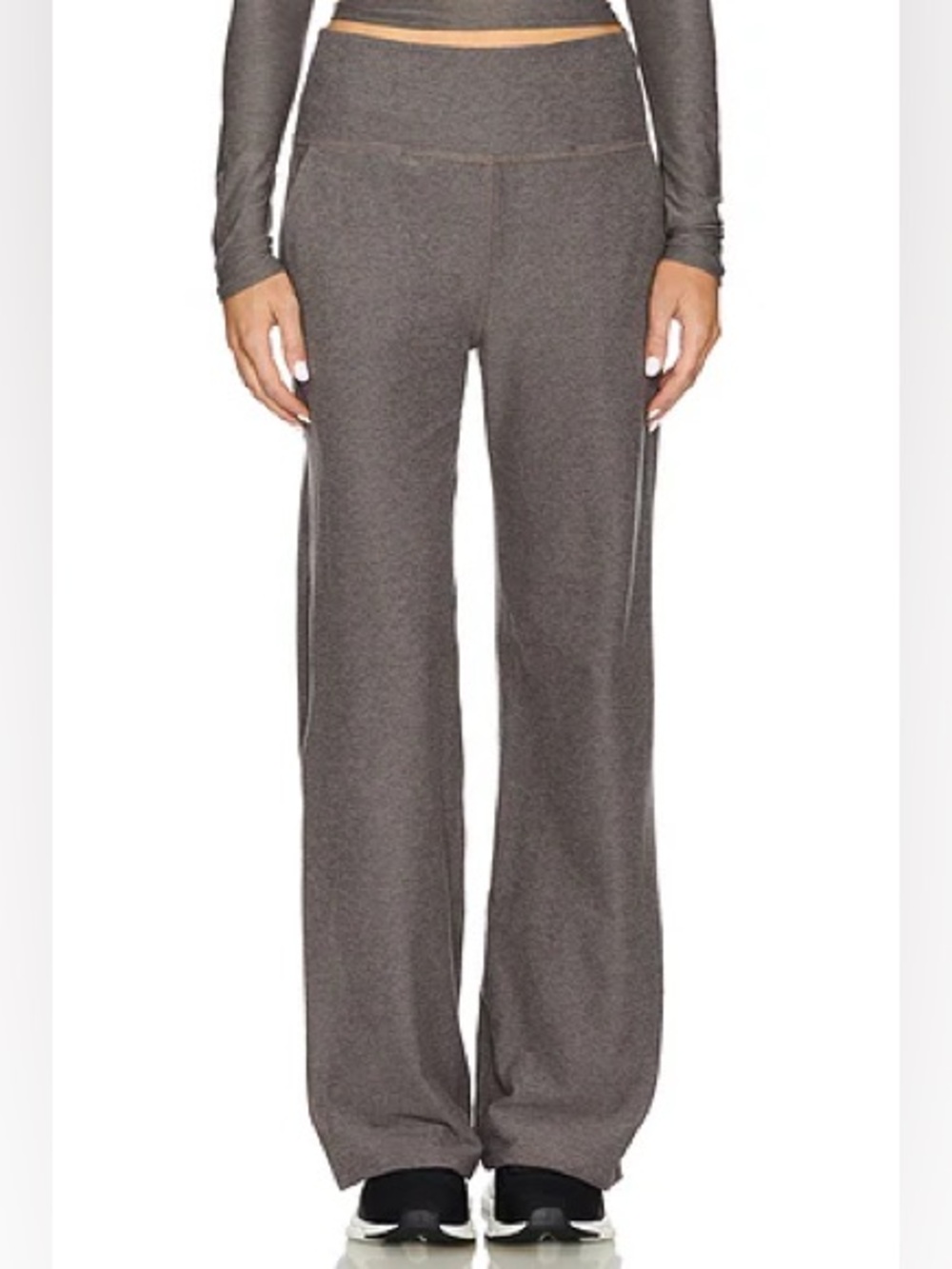 Beyond Yoga Spacedye Laid Back Wide Leg 31" Pant - Soft Umber Heather / S